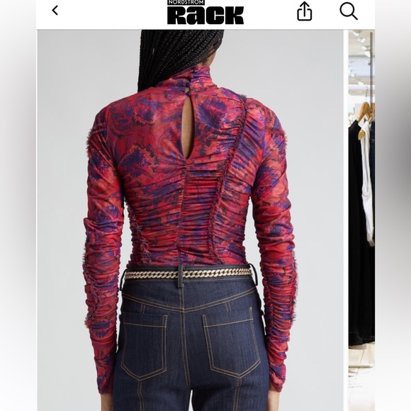 Cinq a Sept Mesh Blouse - Different print then model is wearing - Picture 2 of 7